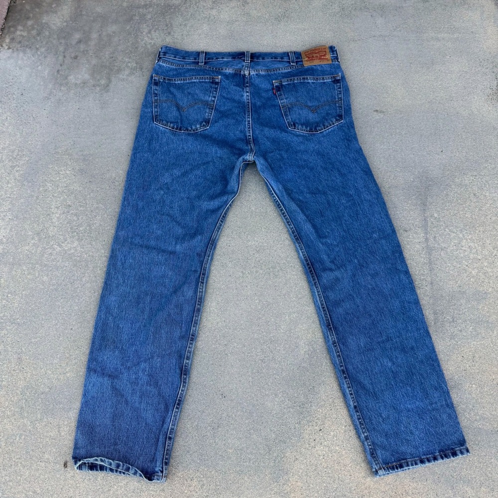 Levi's 505 Regular Fit Straight Leg Blue Jeans Men 40x32 100% Cotton Denim